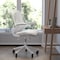 Flash Furniture Gray Mesh Mid-Back Task Chair with Roller Wheels BL-X-5M-WH-GY-RLB-GG - alternate 1